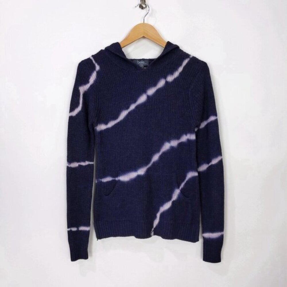 Belle by Belldini Size S Womens Pullover Hoodie Sweater Tie Dye Heather Blue